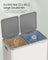 Dual Compartment Recycling Bin - Metal - Black - Pedal-Activated with Soft Close Lids