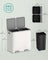 Dual Compartment Recycling Bin - Metal - Black - Pedal-Activated with Soft Close Lids