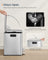 Triple Kitchen Bin - Steel - Cloud White - Colour-Coded Pedals for Waste Separation