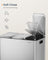 Triple Kitchen Bin - Steel - Cloud White - Colour-Coded Pedals for Waste Separation