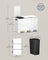 Triple Kitchen Bin - Steel - Cloud White - Colour-Coded Pedals for Waste Separation