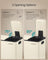 Kitchen Bin Dual-Compartment Pedal Soft-Close Lid Steel Cream - Steel - Ink Black