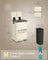 Kitchen Bin Dual-Compartment Pedal Soft-Close Lid Steel Cream - Steel - Ink Black