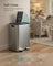 Kitchen Bin Dual-Compartment Pedal Soft-Close Lid - Steel - Silver