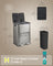 Kitchen Bin Dual-Compartment Pedal Soft-Close Lid - Steel - Silver