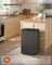 Dual Compartment Pedal Bin - Steel - Ink Black - Soft-Close Lid with Inner Buckets