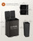 Dual Compartment Pedal Bin - Steel - Ink Black - Soft-Close Lid with Inner Buckets
