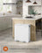 Double Kitchen Bin - Stainless Steel - Metallic Silver - Soft-Close Lids with Removable Inner Buckets