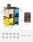 Set of 4 Stackable Recycling Bins - Plastic - Beige and Green - 20L Each with Press-to-Open Lids and Waste Separation System