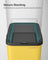Set of 4 Stackable Recycling Bins - Plastic - Beige and Green - 20L Each with Press-to-Open Lids and Waste Separation System
