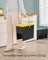 Set of 3 Stackable Trash Bins - PP - Yellow