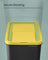Set of 3 Stackable Trash Bins - PP - Yellow