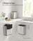 8L Steel Hanging Kitchen Bin - Silver - Lid Included