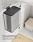 8L Steel Hanging Kitchen Bin - Silver - Lid Included