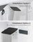 8L Steel Hanging Kitchen Bin - Silver - Lid Included