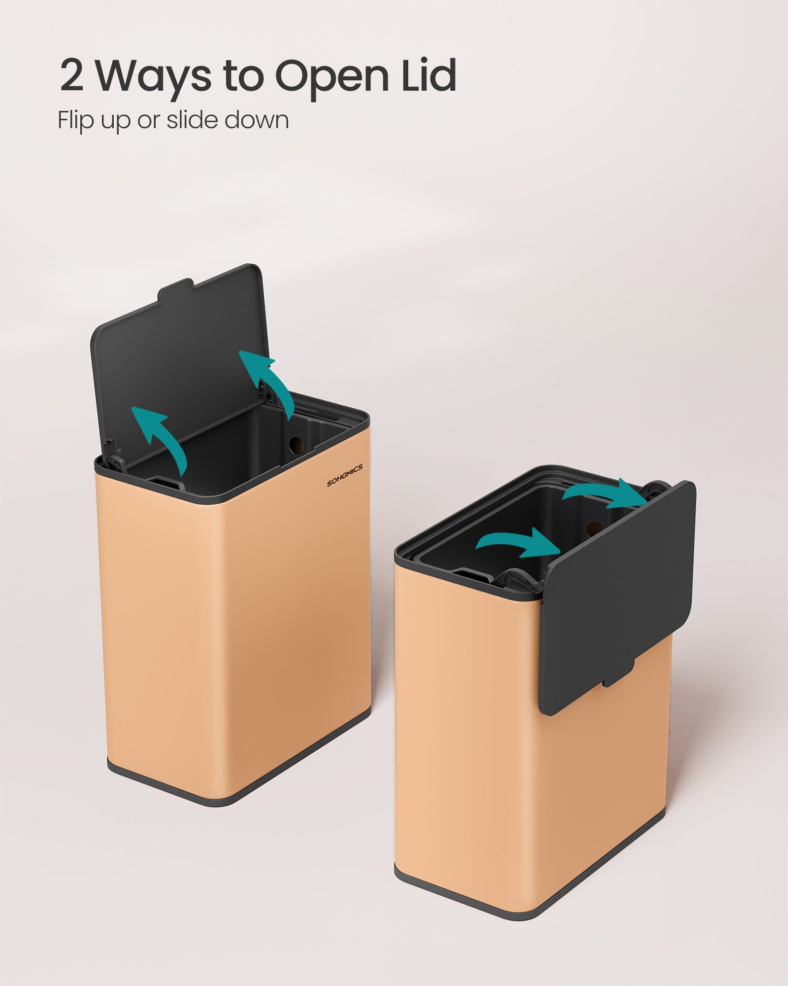 Hanging Kitchen Bin - Steel - Peach Fuzz