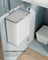 Hanging Steel Kitchen Bin - 8L Capacity - Cloud White - Lid for Food Waste with Hooks