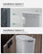 Hanging Trash Can - Plastic - White - 9L Capacity with Lid for Food Waste