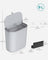 Hanging Trash Can - Plastic - White - 9L Capacity with Lid for Food Waste