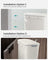 Hanging Trash Can - Plastic - White - 9L Capacity with Lid