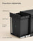 Kitchen Bin 5.3 Gallon Built-in Pull-Out Steel Frame - Steel Frame and ABS Lid - Ink Black