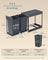 Kitchen Bin - Steel Frame - Ink Black - Built-in with Double Compartments and Smooth Pull-Out Design