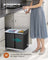 Pull-Out Kitchen Bin - Steel Frame with ABS Lid - Ink Black - Double Compartment for Recycling and Waste