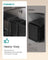 Pull-Out Kitchen Bin - Steel Frame with ABS Lid - Ink Black - Double Compartment for Recycling and Waste