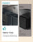 Pull-Out Kitchen Bin - Steel Frame with ABS Lid - Ink Black - Double Compartment for Recycling and Waste