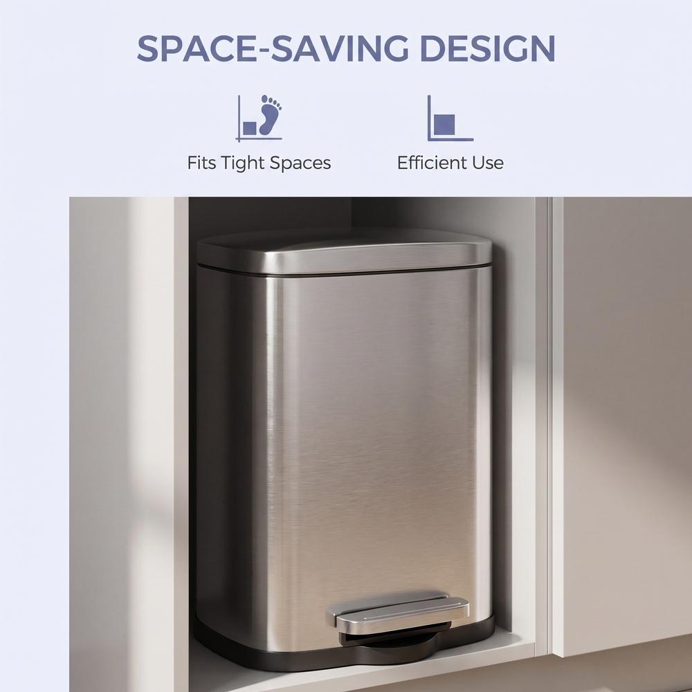 Kitchen Bin - With Pedal and Soft-Close Lid
