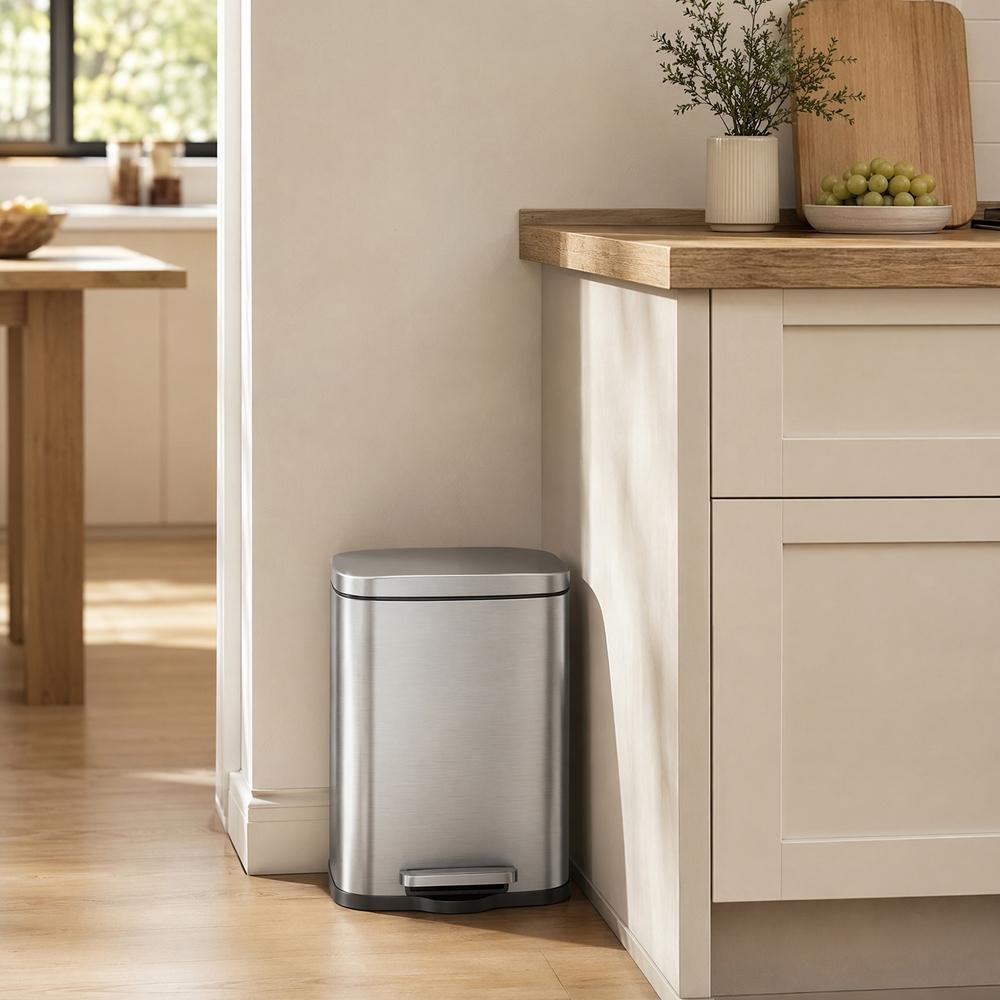 Kitchen Bin - With Pedal and Soft-Close Lid