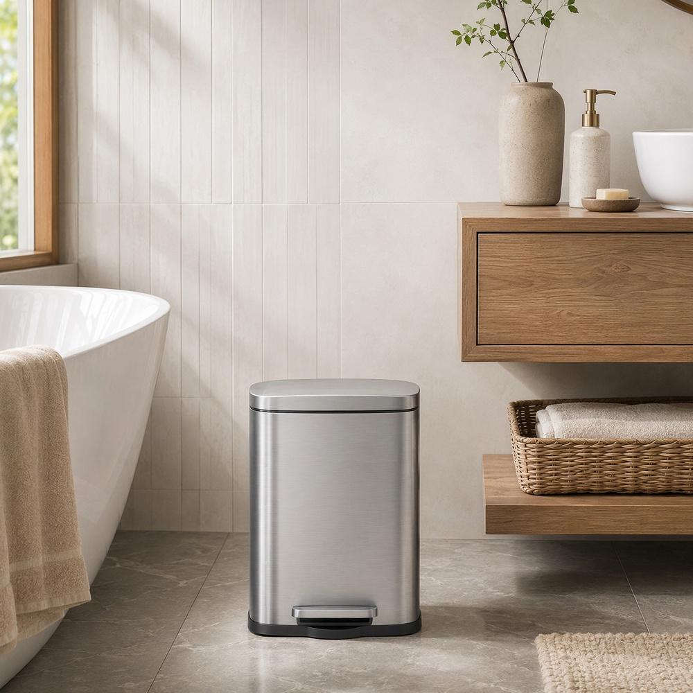 Kitchen Bin - With Pedal and Soft-Close Lid