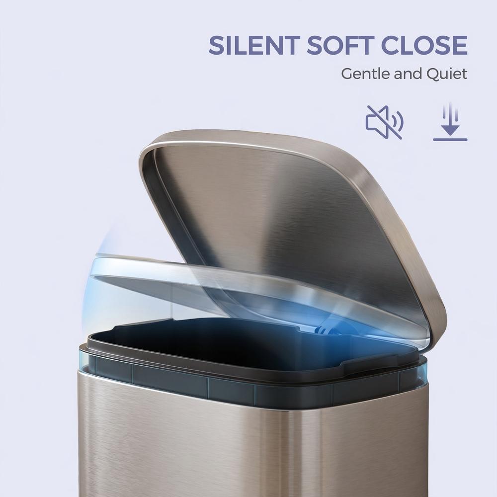 Kitchen Bin - With Pedal and Soft-Close Lid