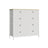 Storage Chest - 8 Easy Pull Drawers - Fabric - Cream White and Oak