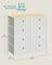Storage Chest - 8 Easy Pull Drawers - Fabric - Cream White and Oak