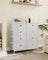 Storage Chest - 8 Easy Pull Drawers - Fabric - Cream White and Oak