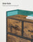 Fabric Chest of Drawers - 7 Storage Drawers - Metal Frame - Rustic Brown and Black