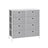 Storage Unit - Fabric - Light Grey and White - 8 Easy Pull Drawers with Metal Frame and Tabletop