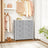 Storage Unit - Fabric - Light Grey and White - 8 Easy Pull Drawers with Metal Frame and Tabletop