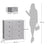 Storage Unit - Fabric - Light Grey and White - 8 Easy Pull Drawers with Metal Frame and Tabletop