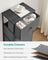 Chest of Drawers - Fabric - Classic Grey - Slim Design with 4 Storage Drawers