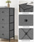 Chest of Drawers - Fabric - Classic Grey - Slim Design with 4 Storage Drawers