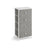 Chest of Drawers - Fabric - Light Grey and White - Slim Design with 4 Drawers