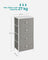 Chest of Drawers - Fabric - Light Grey and White - Slim Design with 4 Drawers