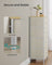 Chest of Drawers - Metal - Light Grey and White - Slim Design with 4 Drawers