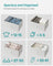 Chest of Drawers - Fabric - Light Grey and White - Tall and Slim Design with 4 Drawers