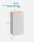 Chest of Drawers - Fabric - Light Grey and White - Tall and Slim Design with 4 Drawers