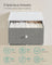 Chest of Drawers - Metal Frame with Fabric Drawers - Dove Grey - Tall and Slim Design