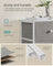 Chest of Drawers - Metal Frame with Fabric Drawers - Dove Grey - Tall and Slim Design
