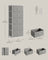 Chest of Drawers - Metal Frame with Fabric Drawers - Dove Grey - Tall and Slim Design